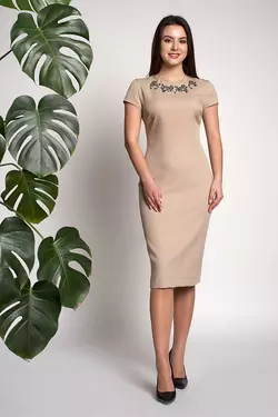 Платье Мирела 0315_4 Бежевое Платье Мирела 0315_4 Бежевое
