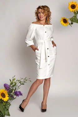 Платье Элла 0362_1 белое Платье Элла 0362_1 белое