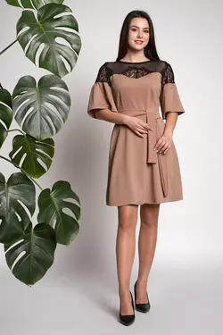 Платье Афина Лайт 0310_1 Бежевое Платье Афина Лайт 0310_1 Бежевое