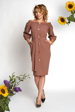 Платье Элла 0362_5 бежевое Платье Элла 0362_5 бежевое