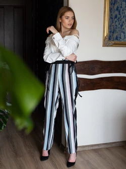 Брюки Бловди 0473_1 в полоску Брюки Бловди 0473_1 в полоску