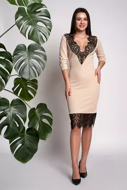 Платье Флорет 0317_1 Бежевое Платье Флорет 0317_1 Бежевое